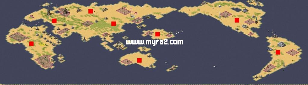 红色警戒2世界地图8人版