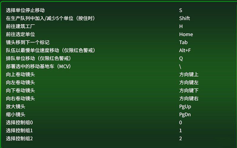 《命令与征服重制版》快捷键大全